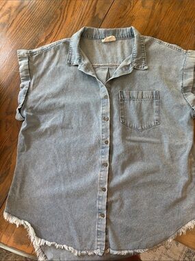 Umgee Light Blue Denim Shirt